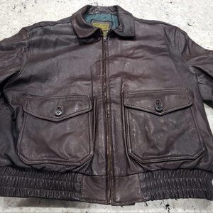 Evergreen Brown Leather Jacket - image 1